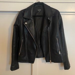 Topshop faux leather moto jacket